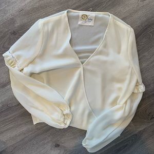 Blue life by planet blue white flowy top